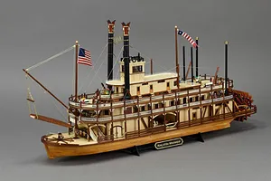 Artesania Latina 1/80 King of the Mississippi Paddle Steamer Scaled Wooden Model Kit image 90578