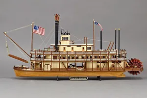 Artesania Latina 1/80 King of the Mississippi Paddle Steamer Scaled Wooden Model Kit image 90579