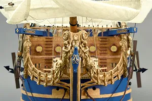 Artesania Latina 1/72 LE Soleil Royal Louis XIV's Flagship with Figurines Scaled Wooden Model Kit image 90609