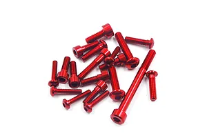 Yeah Racing Sanwa M17 Red Aluminium Complete Screw Set image 90650