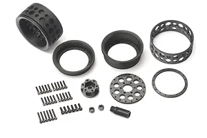 Boom Racing 1.9" Black/Carbon Fibre ProBuild Ultra Performance CR6 Adjustable Offset Beadlock Rims 2Pcs image 90772