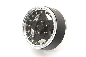 Boom Racing 1.9" Chrome/Matte Black Aluminium ProBuild Narrow RTS Adjustable Offset Beadlock Rims 2Pcs image 90800