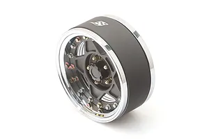 Boom Racing 1.9" Chrome/Matte Black Aluminium ProBuild Narrow RTS Adjustable Offset Beadlock Rims 2Pcs image 90801