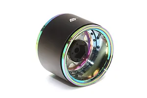 Boom Racing 1.9" Neo Chrome/Flat Silver Aluminium ProBuild Extra Wide LGB Adjustable Offset Beadlock Rims 2Pcs image 90805