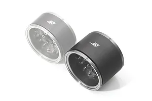 Boom Racing 1.9" Neo Chrome/Flat Silver Aluminium ProBuild Extra Wide LGB Adjustable Offset Beadlock Rims 2Pcs image 90806