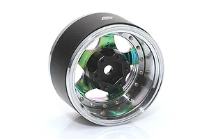 Boom Racing 1.9" Chrome/Neo Chrome Aluminium ProBuild SV5 Adjustable Offset Beadlock Rims 2Pcs image 90810