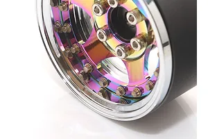 Boom Racing 1.9" Chrome/Neo Chrome Aluminium ProBuild SV5 Adjustable Offset Beadlock Rims 2Pcs image 90811