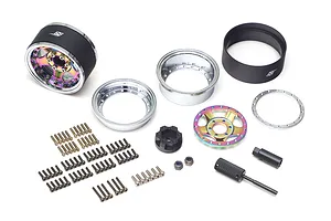 Boom Racing 1.9" Chrome/Neo Chrome Aluminium ProBuild SV5 Adjustable Offset Beadlock Rims 2Pcs image 90813