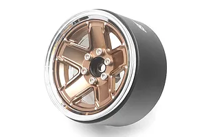 Boom Racing 2.2" Chrome/Bronze Aluminium ProBuild M13 Adjustable Offset Beadlock Rims 2Pcs image 90820