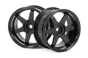 HPI 1.9" (6mm Off-Set) TE37 Black Rims 2Pcs image 9083