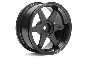 HPI 1.9" (6mm Off-Set) TE37 Black Rims 2Pcs image 9084