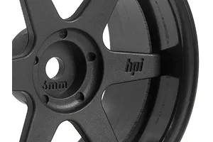 HPI 1.9" (6mm Off-Set) TE37 Black Rims 2Pcs image 9086