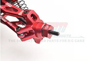 GPM Red Aluminium 12mm Wheel Hexes 4Pcs image 90973