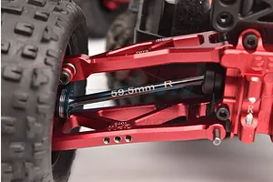 GPM Carbon Steel Rear CVD Driveshafts 2Pcs w/ Red Aluminium Wheel Hexes image 90981