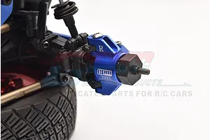 GPM Blue Aluminium Steering Hubs 2Pcs w/ Larger Inner Bearings image 91053