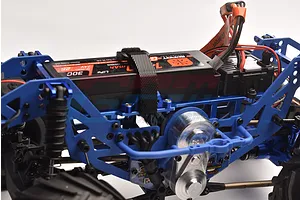 GPM Blue Aluminium Large Battery Tray w ESC & Receiver Mount image 91168