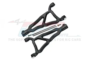 GPM Black Aluminium Front Upper Suspension Arms 2Pcs w/ Pins