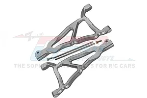 GPM Silver Aluminium Front Upper Suspension Arms 2Pcs w/ Pins