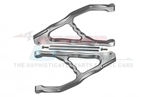 GPM Silver Aluminium Rear Upper Suspension Arms 2Pcs w/ Pins