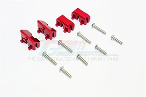 GPM Red Aluminium Front &amp; Rear Servo Mount Set