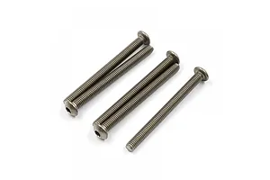 Yeah Racing Titanium 3x34mm Fine Thread Button Head Screws 5Pcs image 91943