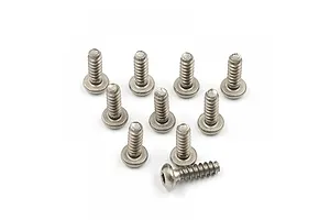 Yeah Racing Titanium 3x10mm Coarse Thread Button Head Screws 10Pcs