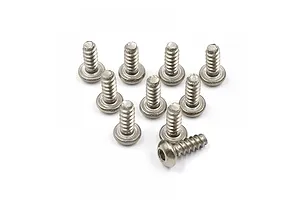 Yeah Racing Titanium 3x8mm Coarse Thread Button Head Screws 10Pcs