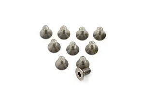 Yeah Racing Titanium 3x6mm Fine Thread Countersunk Head Screws 10Pcs