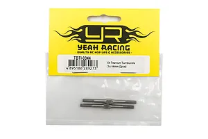 Yeah Racing 64 Titanium 3x44mm turnbuckles in original yellow and black retail packaging.