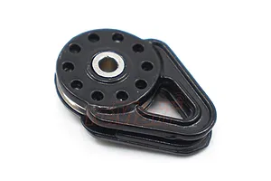 Yeah Racing Black Heavy Duty Steel Winch Snatch Block image 92017
