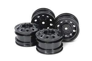 Tamiya 1.9" TGS Semi-Truck Black Rims 4Pcs