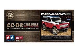 Tamiya CC-02 Ford Bronco Baja RC Rock Crawler Electric 4WD 1/10 Scale Kit (No ESC) image 92029