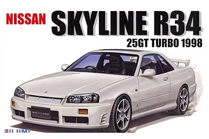 Fujimi 1/24 1998 Nissan R34 Skyline 25GT Car Scaled Plastic Model Kit image 92551