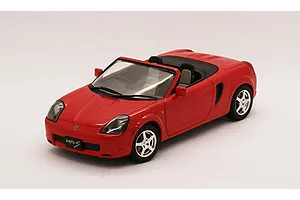 A red 1/24 scale model of a Toyota MR-S convertible car on a plain white background.