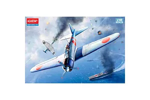 Academy 1/48 "Battle Of Midway" A6M2b Zero Fighter Model 21 Scaled Plastic Model