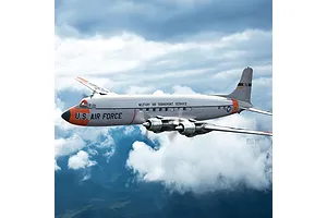 Academy 1/144 USAF C-118 Liftmaster Transport Aircraft Scaled Plastic Model Kit image 93161