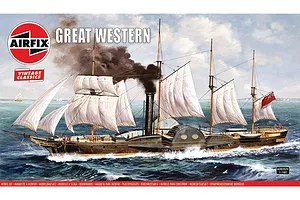 Airfix 1/180 Great Western Paddle Steamer Scaled Plastic Model Kit