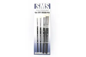 Scale Modellers Supply Synthetic Dry Brush Set 4Pcs image 93200