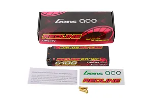 Gens Ace Redline 2.0 7.6V 6100mAh 140C HV Hard Case LiPo Battery image 93569