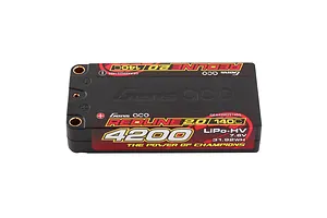 Gens Ace Redline 2.0 7.6V 4200mAh 140C HV Short Hard Case LiPo Battery image 93585