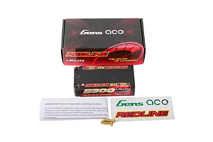 Gens Ace Redline 2.0 7.6V 5300mAh 140C HV Short Hard Case LiPo Battery image 93594