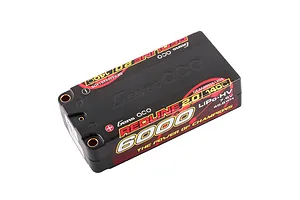 Gens Ace Redline 2.0 7.6V 6000mAh 140C HV Short Hard Case 2S2P LiPo Battery image 93597