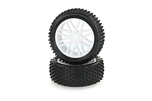 HSP 2.3" Front Buggy Tyres on White Rims - Wheels 2Pcs image 9371