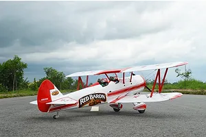 Seagull RC Plane Red Barron Pizza Squadron's Stearman 1.8m Warbird Kit - White/Red image 93738