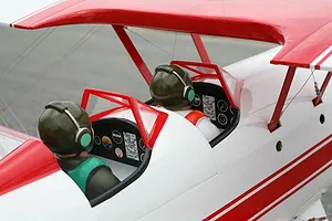 Seagull RC Plane Red Barron Pizza Squadron's Stearman 1.8m Warbird Kit - White/Red image 93742