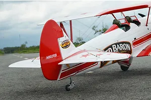 Seagull RC Plane Red Barron Pizza Squadron's Stearman 1.8m Warbird Kit - White/Red image 93743