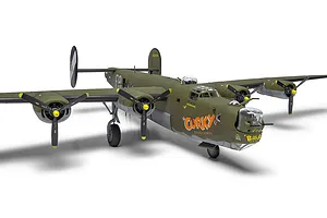 Airfix 1/72 Consolidated B-24H Liberator Bomber Scaled Plastic Model Kit image 93806