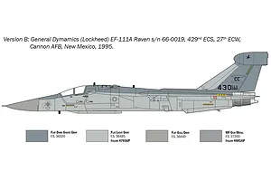 Italeri 1/72 EF-111 A Raven Fighter Scaled Plastic Model Kit image 94005