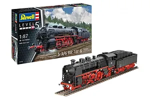 Revell 1/87 S3/6 BR18 Express Locomotive Scaled Plastic Model Kit image 94020