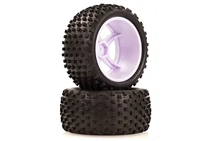 HSP 2.3" Rear Buggy Tyres on White Rims - Wheels 2Pcs image 9405